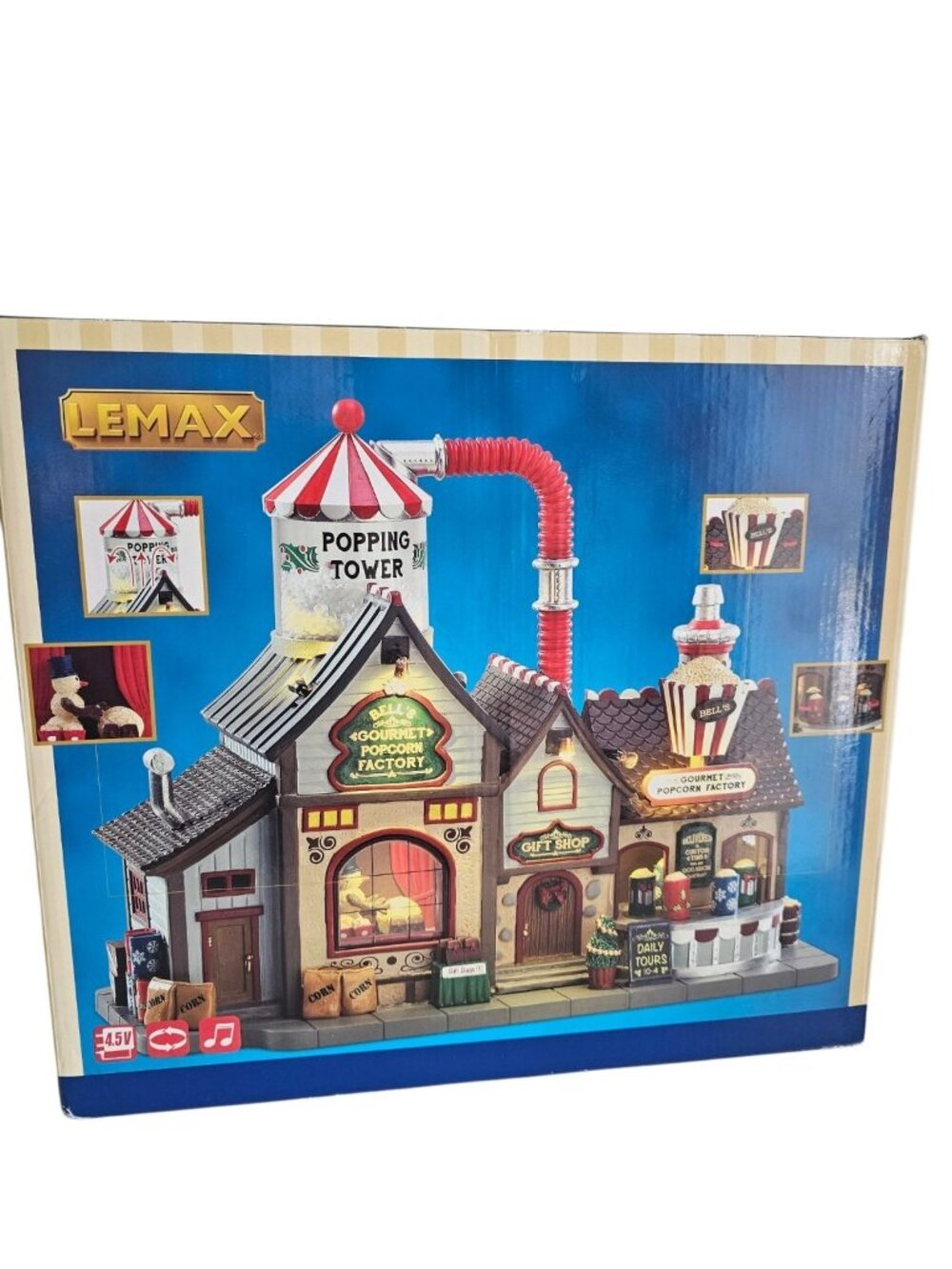 Lemax Christmas Village Bell's Gourmet Popcorn Factory